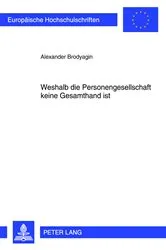 Book cover of Weshalb die Personengesellschaft keine Gesamthand ist by Unknown