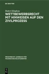 Book cover of Wettbewerbsrecht mit Hinweisen auf den Zivilprozeß by Unknown