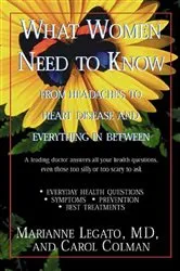 Book cover of What Women Need to Know by Marianne J. Legato