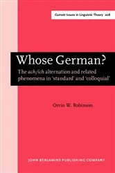 Book cover of Whose German? by Orrin W. Robinson