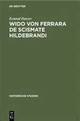 Book cover of Wido von Ferrara De Scismate Hildebrandi by Konrad Panzer