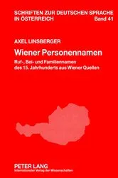 Book cover of Wiener Personennamen by Unknown