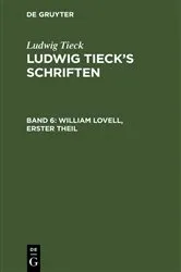 Book cover of William Lovell, Erster Theil by Ludwig Tieck