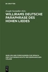 Book cover of Willirams deutsche Paraphrase des Hohen Liedes by Joseph Seemüller