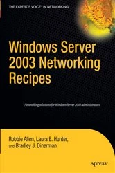 Book cover of Windows Server 2003 Networking Recipes by Robbie Allen
