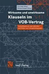 Book cover of Wirksame und unwirksame Klauseln im VOB-Vertrag by Unknown