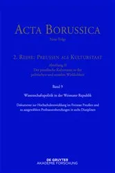 Book cover of Wissenschaftspolitik in der Weimarer Republik by BBAW Berlin-Brandenburgische
