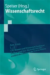 Book cover of Wissenschaftsrecht by Guido Speiser