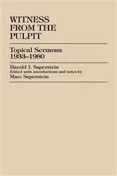 Book cover of Witness from the Pulpit by Harold I. Saperstein