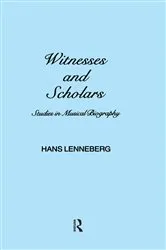 Book cover of Witnesses and Scholars by H. Lenneberg