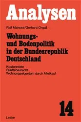 Book cover of Wohnungs- und Bodenpolitik in der Bundesrepublik Deutschland (2nd ed.) by Ralf Mairose