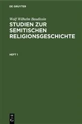 Book cover of Wolf Wilhelm Baudissin: Studien zur semitischen Religionsgeschichte. Heft 1 by Wolf Wilhelm Baudissin