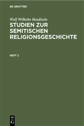 Book cover of Wolf Wilhelm Baudissin: Studien zur semitischen Religionsgeschichte. Heft 2 by Wolf Wilhelm Baudissin