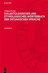 Book cover of Wolfgang Steinitz: Dialektologisches und etymologisches Wörterbuch der ostjakischen Sprache. Lieferung 10 by Unknown