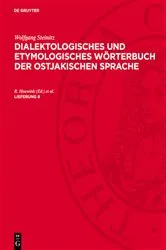 Book cover of Wolfgang Steinitz: Dialektologisches und etymologisches Wörterbuch der ostjakischen Sprache. Lieferung 8 by Unknown