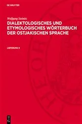 Book cover of Wolfgang Steinitz: Dialektologisches und etymologisches Wörterbuch der ostjakischen Sprache. Lieferung 9 by Gert Sauer