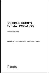 Book cover of Women's History, Britain 1700-1850 by Hannah Barker