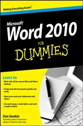 Book cover of Word 2010 For Dummies by Dan Gookin