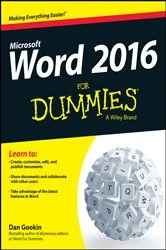 Book cover of Word 2016 For Dummies by Dan Gookin