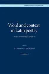 Book cover of Word and context in Latin poetry by A. J. Woodman