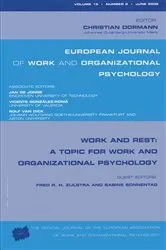 Book cover of Work and Rest: A Topic for Work and Organizational Psychology by Fred R H Zijlstra