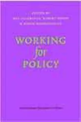 Book cover of Working for Policy by Hal K. Colebatch