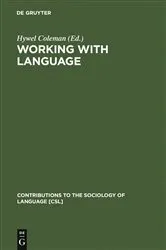 Book cover of Working with Language by Unknown
