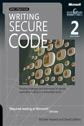Book cover of Writing Secure Code (2nd ed.) by David LeBlanc