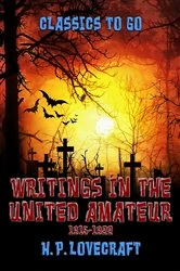 Book cover of Writings in the United Amateur, 1915-1922 by H. P. Lovecraft