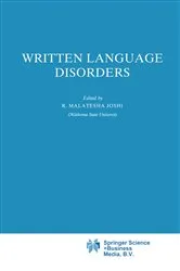 Book cover of Written Language Disorders by R.M. Joshi