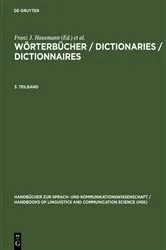 Book cover of Wörterbücher / Dictionaries / Dictionnaires. 3. Teilband by Franz J. Hausmann