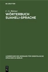 Book cover of Wörterbuch Suaheli-Sprache by C. G. Büttner