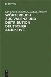 Book cover of Wörterbuch zur Valenz und Distribution deutscher Adjektive (3rd ed.) by Unknown