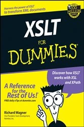 Book cover of XSLT For Dummies by Richard Wagner