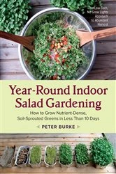 Book cover of Year-Round Indoor Salad Gardening by Peter Burke