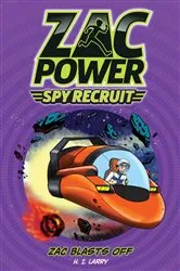 Book cover of Zac Blasts Off by H.I. Larry