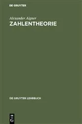 Book cover of Zahlentheorie by Alexander Aigner