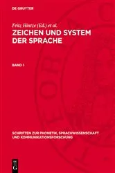 Book cover of Zeichen und System der Sprache. Band 1 by Fritz Hintze