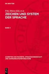 Book cover of Zeichen und System der Sprache. Band 3 by Fritz Hintze
