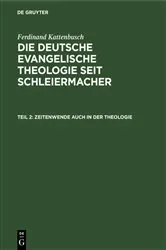 Book cover of Zeitenwende auch in der Theologie by Ferdinand Kattenbusch