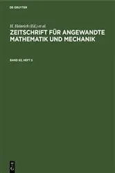 Book cover of Zeitschrift für Angewandte Mathematik und Mechanik. Band 63, Heft 5 by H. Heinrich