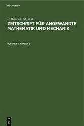 Book cover of Zeitschrift für Angewandte Mathematik und Mechanik. Volume 64, Number 5 by H. Heinrich