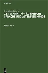 Book cover of Zeitschrift für Ägyptische Sprache und Altertumskunde. Band 95, Heft 2 by Fritz Hintze
