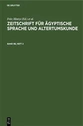 Book cover of Zeitschrift für Ägyptische Sprache und Altertumskunde. Band 98, Heft 2 by Fritz Hintze