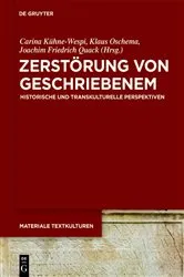 Book cover of Zerstörung von Geschriebenem by Carina Kühne-Wespi