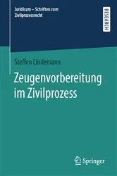 Book cover of Zeugenvorbereitung im Zivilprozess by Steffen Lindemann