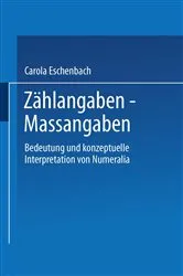 Book cover of Zählangaben — Maßangaben by Carola Eschenbach