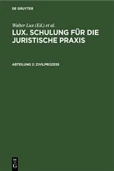 Book cover of Zivilprozeß (3rd ed.) by Walter Lux