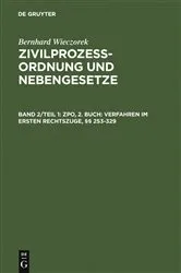 Book cover of ZPO, 2. Buch: Verfahren im ersten Rechtszuge, §§ 253-329 by Bernhard Wieczorek