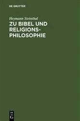 Book cover of Zu Bibel und Religionsphilosophie by Heymann Steinthal